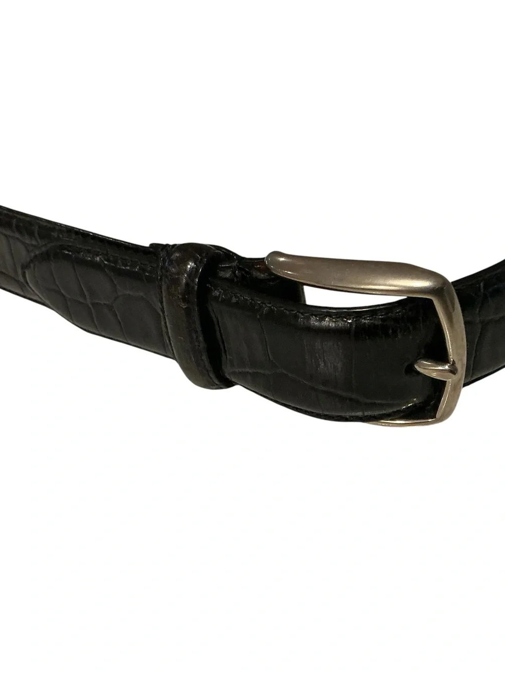 Vtg Coach black genuine leather embossed men’s belt size 36